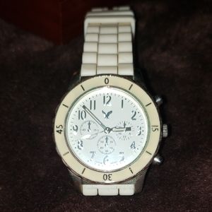 AE Woman's White Silicon watch